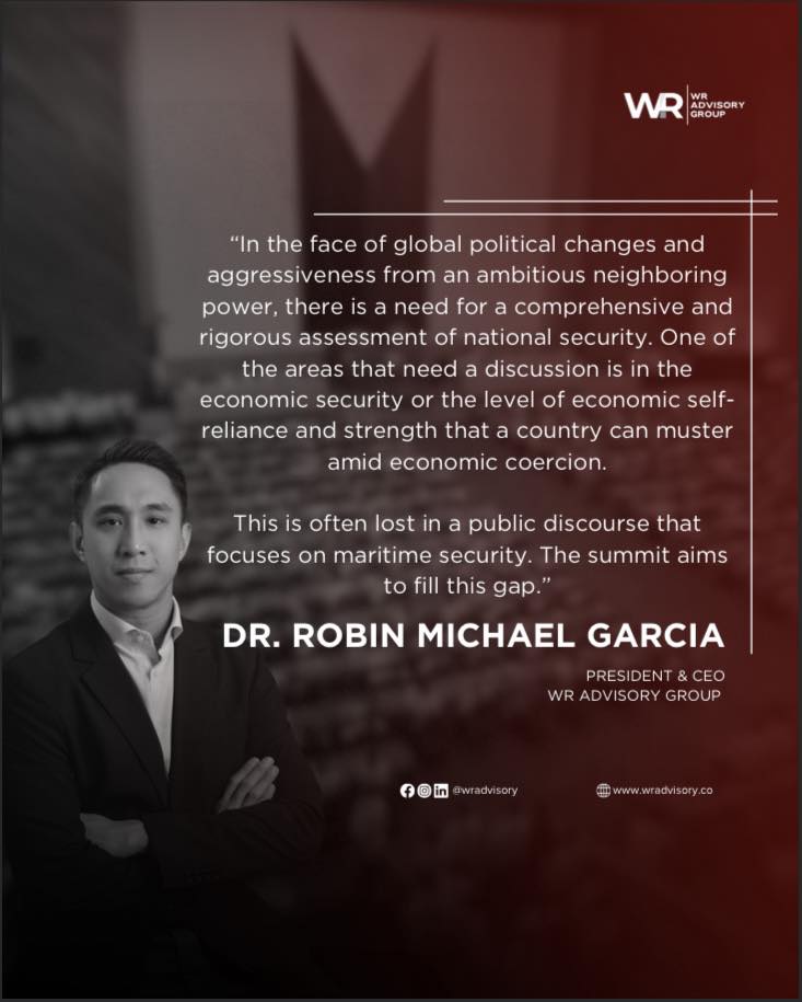 LOOK: Our President and CEO Dr. Robin Michael Garcia was quoted during the Economic Resilience Summit of 2025.