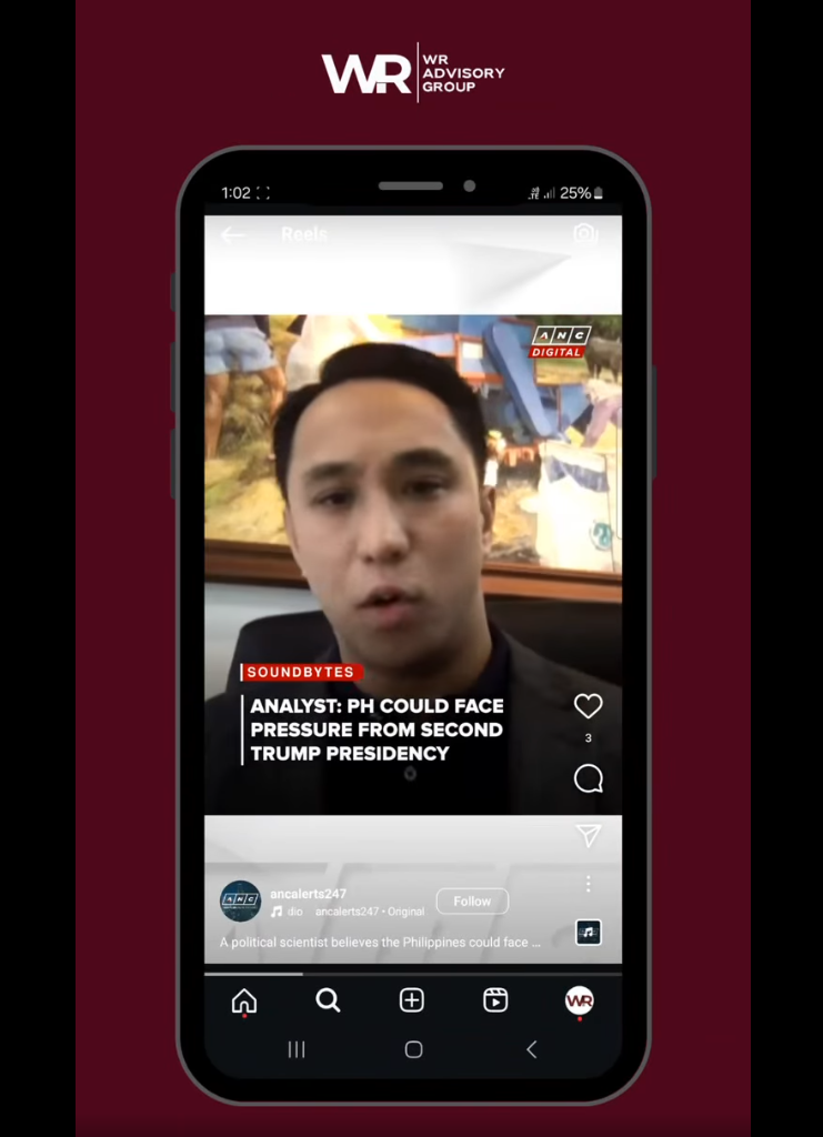 WR Advisory President and CEO, Dr. Robin Michael Garcia offers his insights in the press about the impact of Trump’s second term and his style of foreign policy on South East Asia.